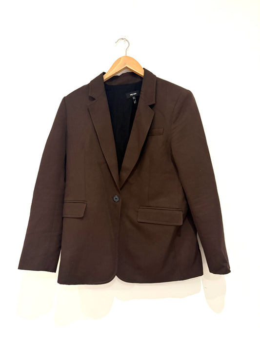 Me+Em Brown Cropped Linen Blend Set UK 14