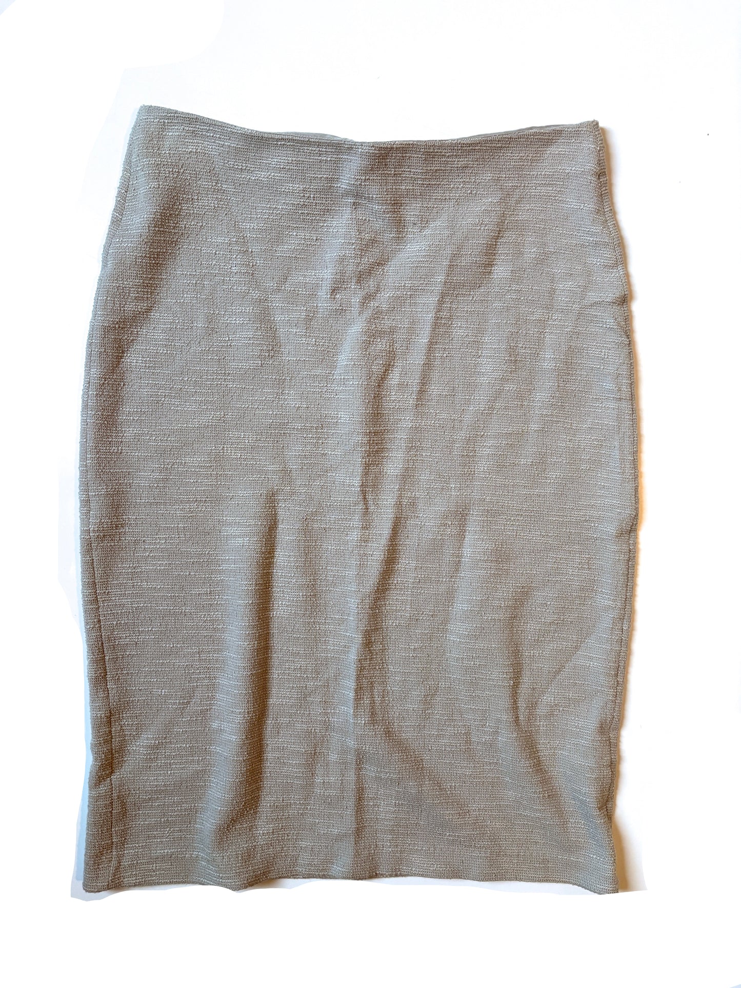 aRMANI cOLLEZIIONI GREY SLUBBED pencil skirt