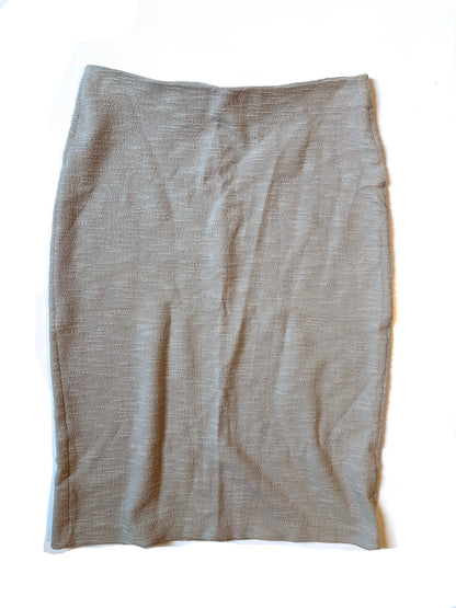 aRMANI cOLLEZIIONI GREY SLUBBED pencil skirt