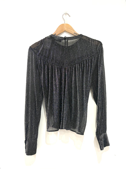 New With Tags Iro Silver Metallic Top UK 10