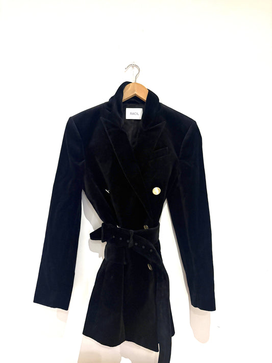 Racil double breasted black blazer