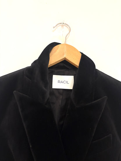 Racil Double Breasted Black Belted Blazer UK 8
