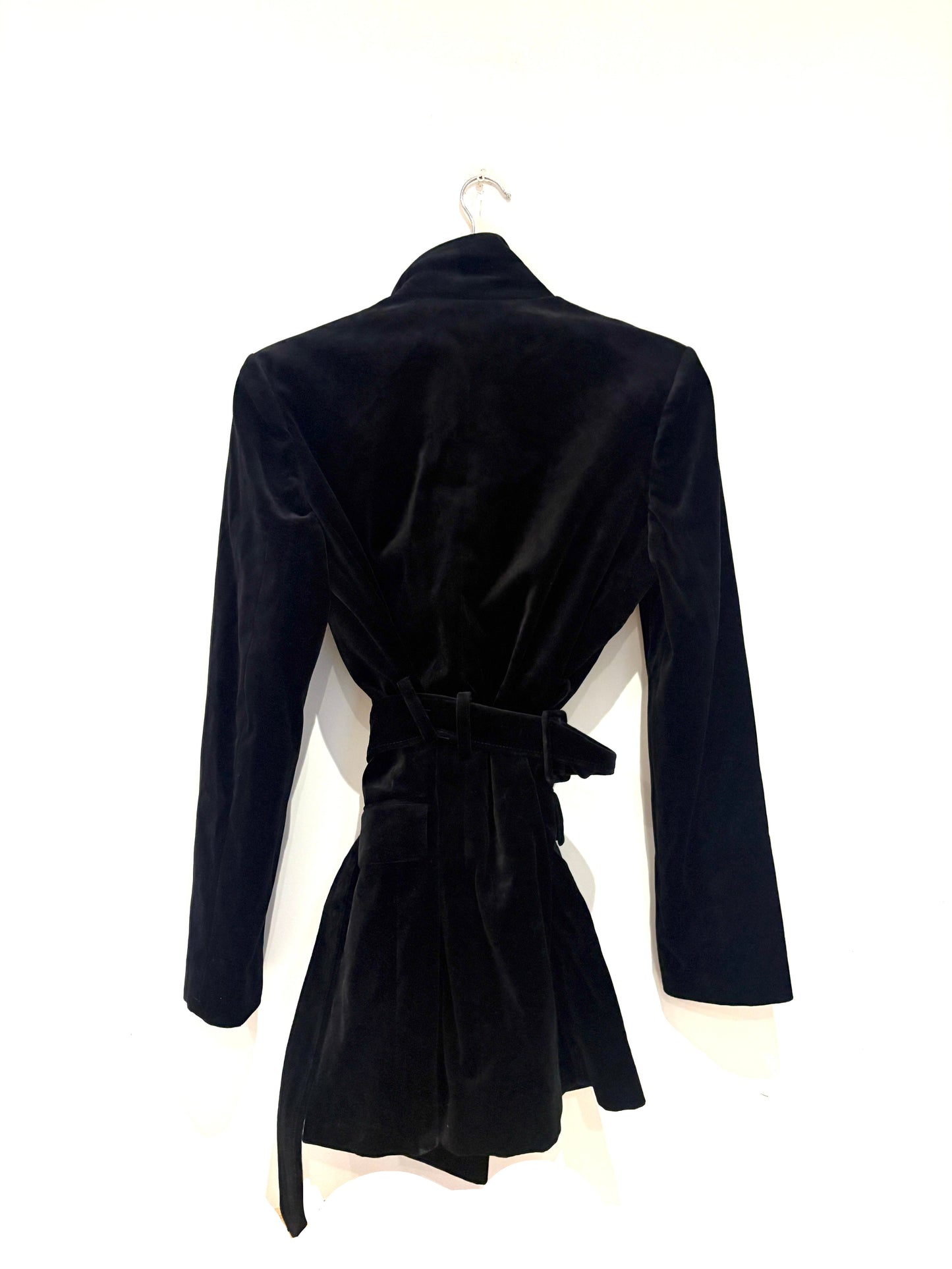Racil Double Breasted Black Belted Blazer UK 8