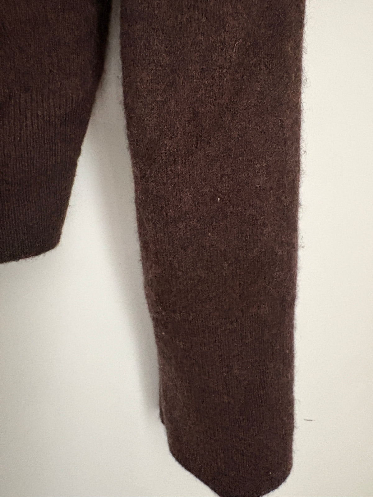Me+Em Chocolate Brown Cashmere Zip Up S