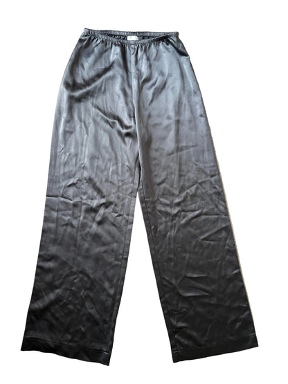 Leset satin wide leg grey trousers