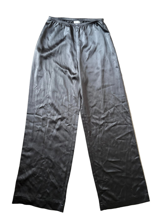 Leset satin wide leg grey trousers