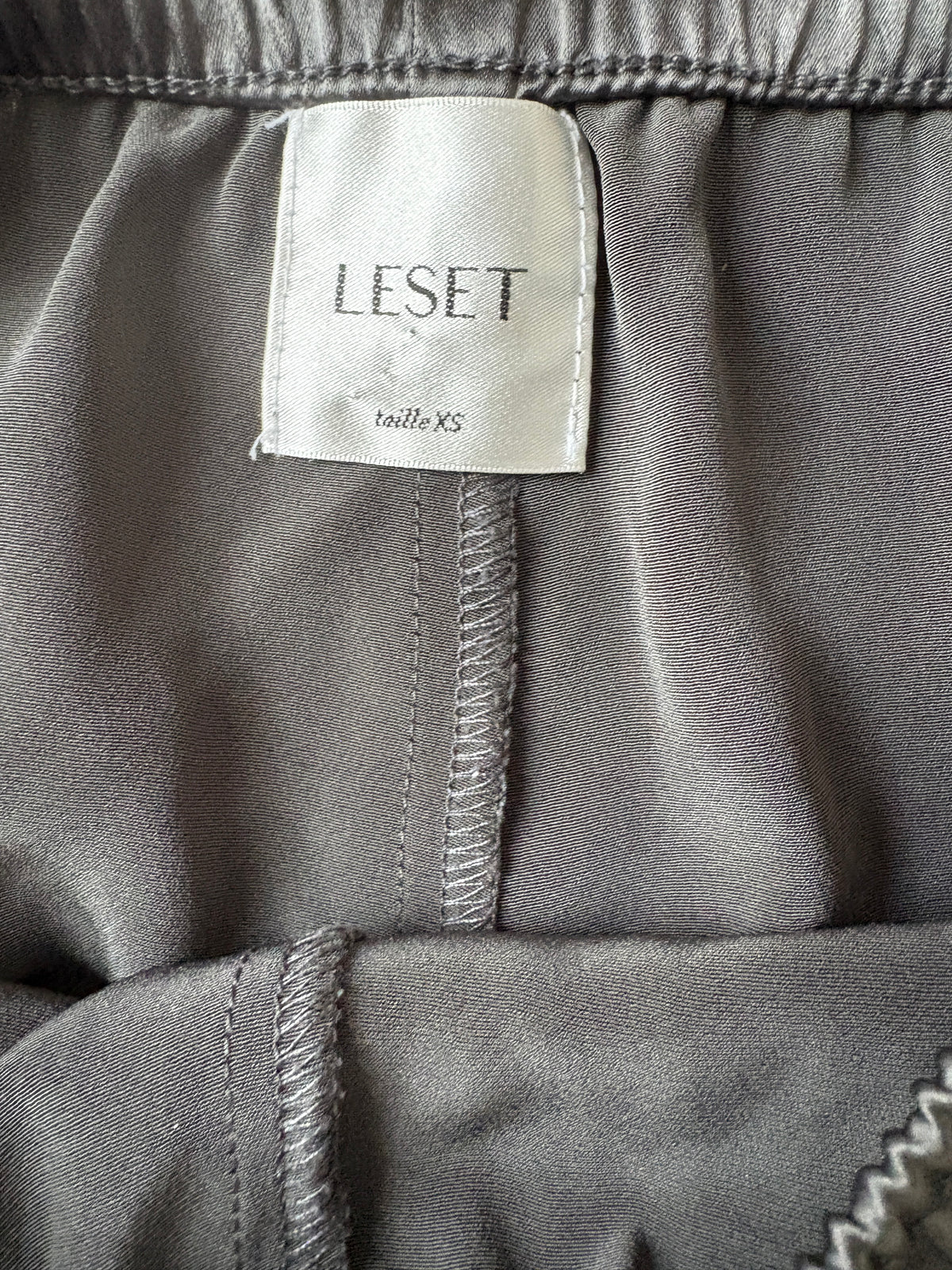 Leset Satin Wide Leg Trousers XS