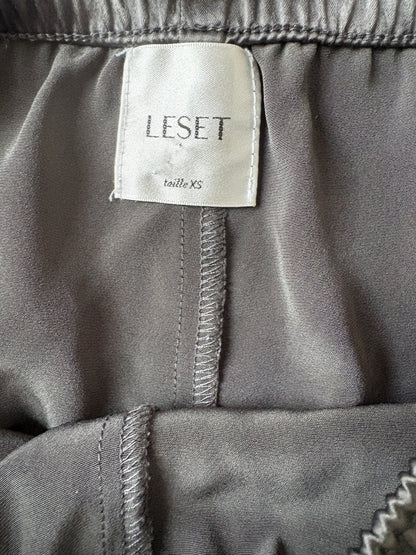 Leset Satin Wide Leg Trousers XS