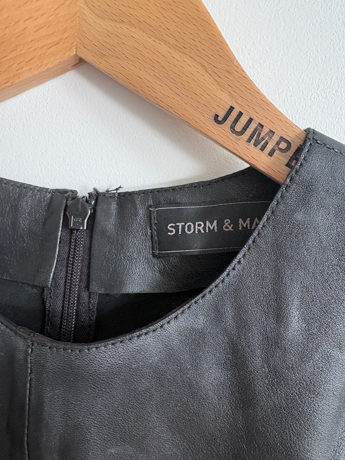 Storm & Marie Leather Blouse UK 6