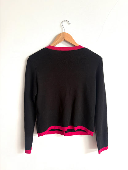 Luisa Spagnoli Black Wool Cardigan S