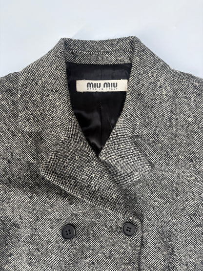 Miu Miu Vintage Grey Boucle Suit UK 10