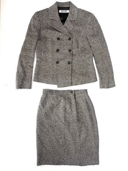 mIU MIU vintage grey tweed suit