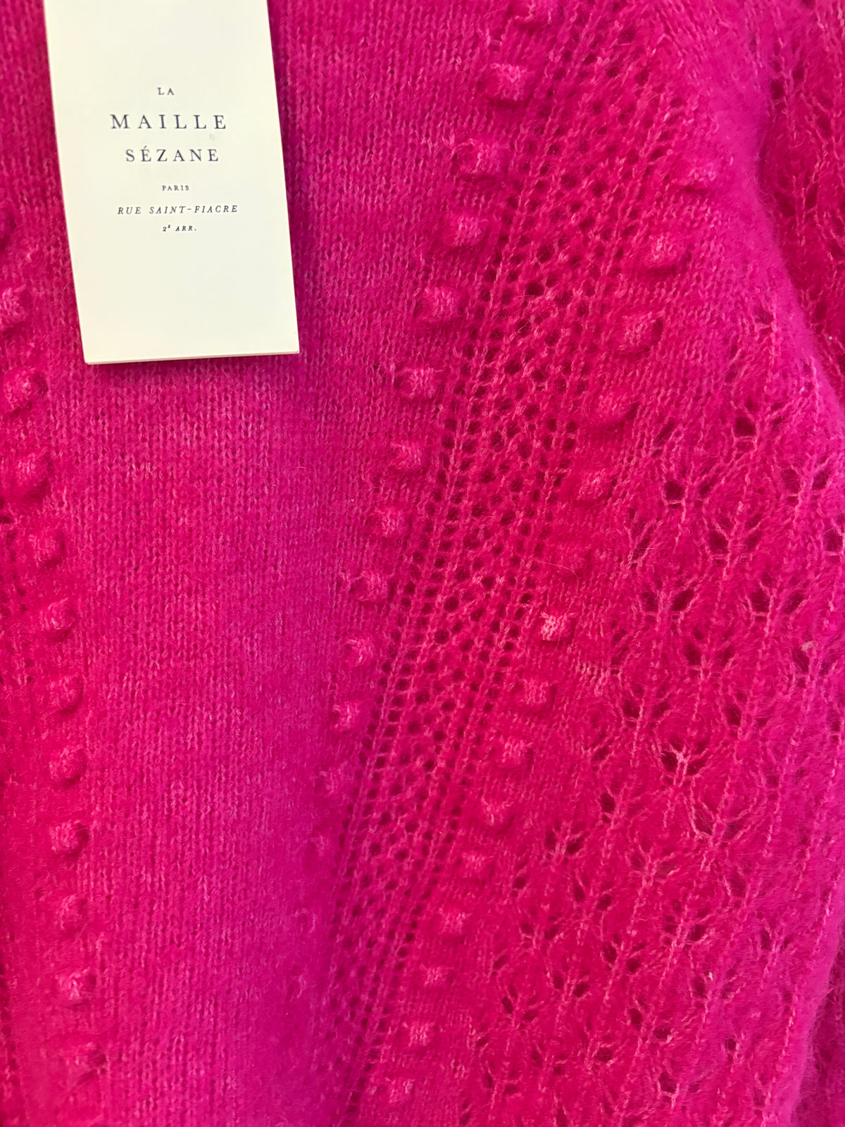 New With Tags Sézane Come Fuschia Pink Jumper XXS