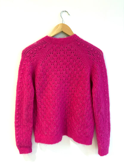 New With Tags Sézane Come Fuschia Pink Jumper XXS