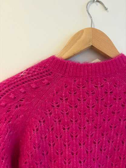 New With Tags Sézane Come Fuschia Pink Jumper XXS