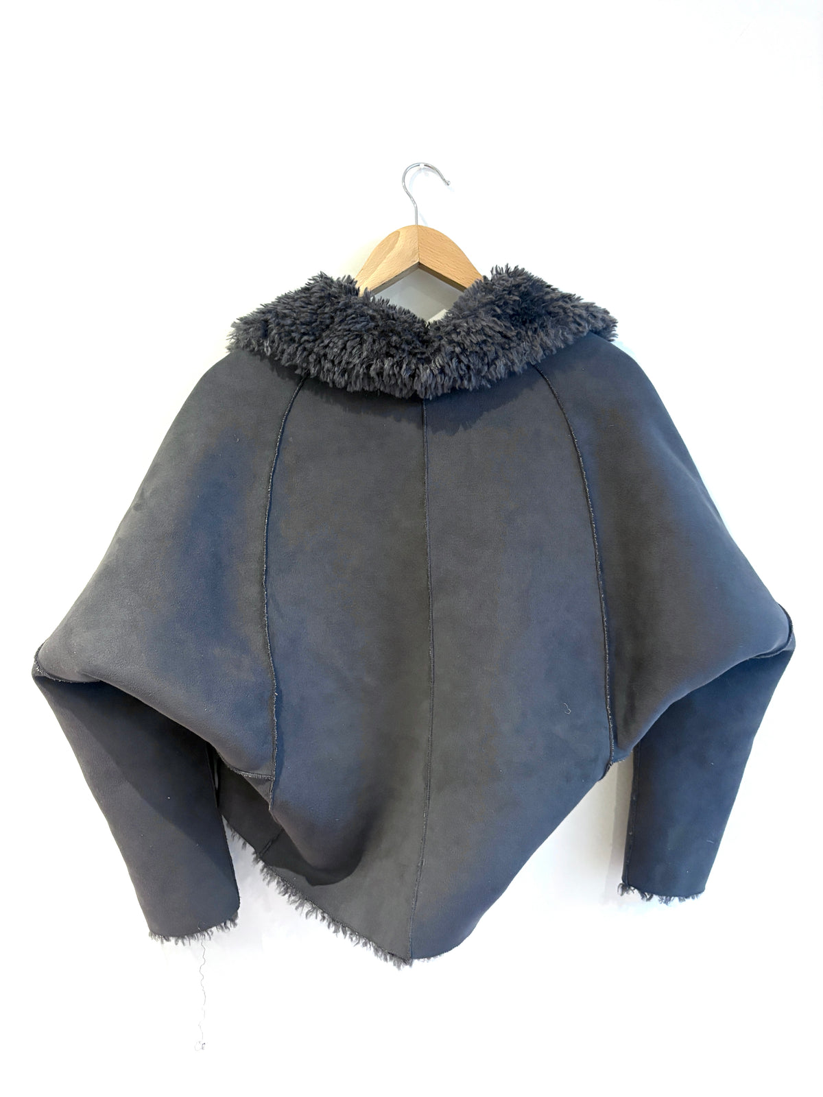 Bimba Y Lola Faux Grey Sheepskin Coat XS/S
