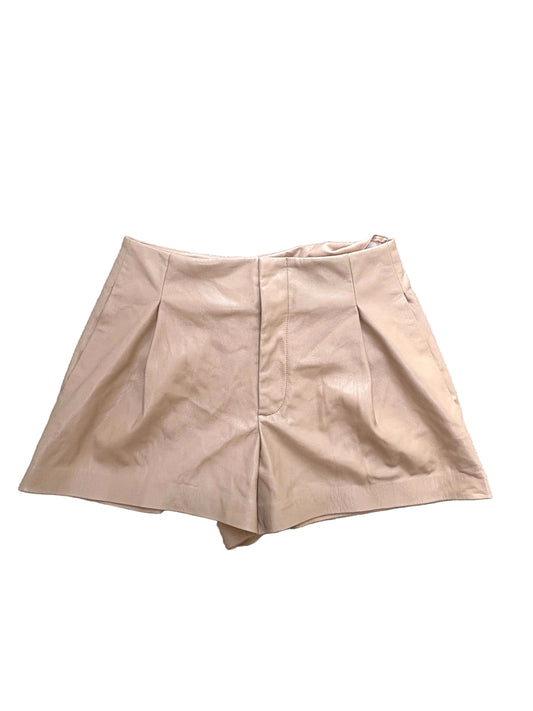 alice+olivia faux leather almond shorts uk 6