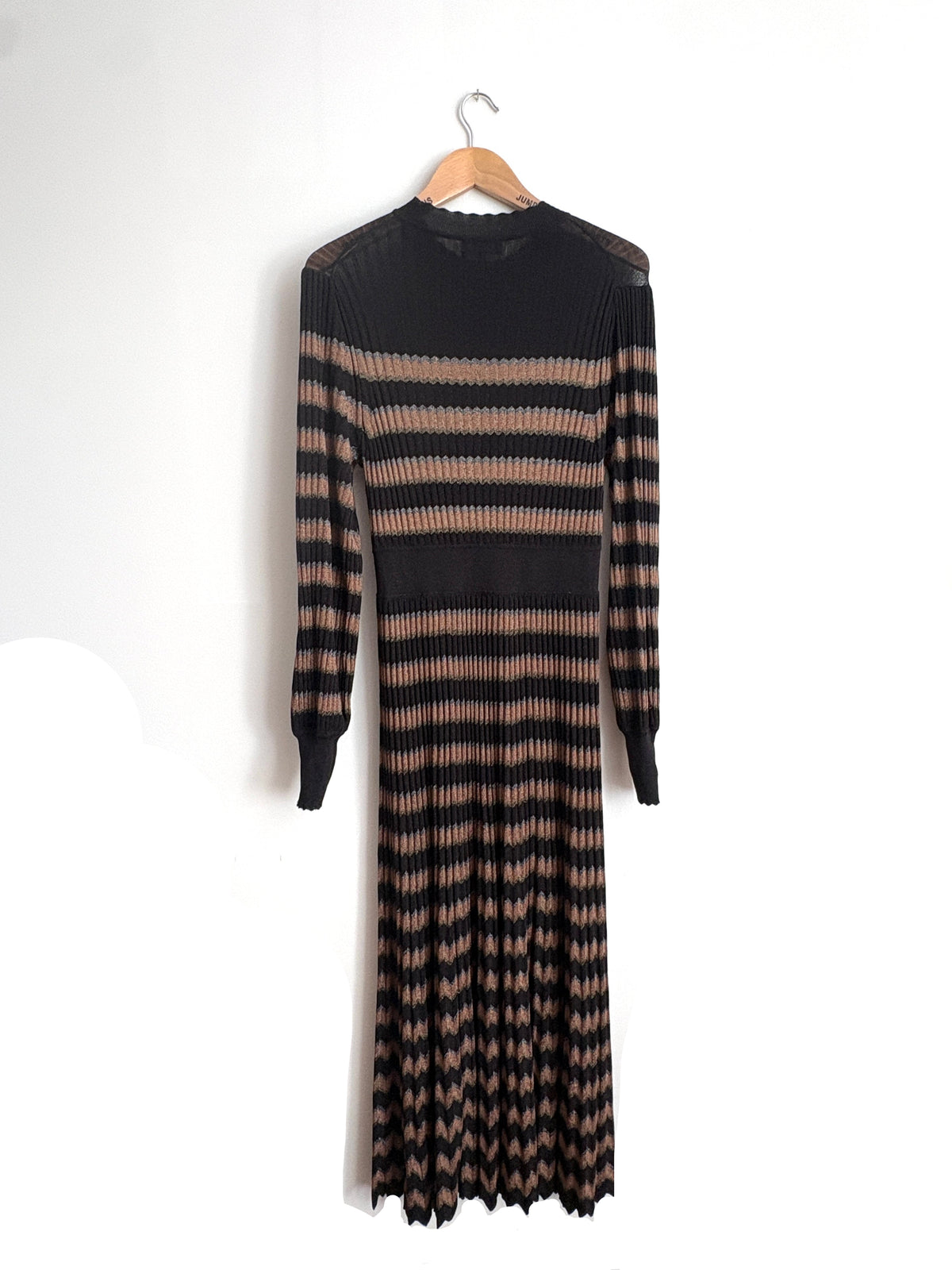 Me+Em Metallic Zig Zag Chevron Fit and Flare Maxi Dress UK 12
