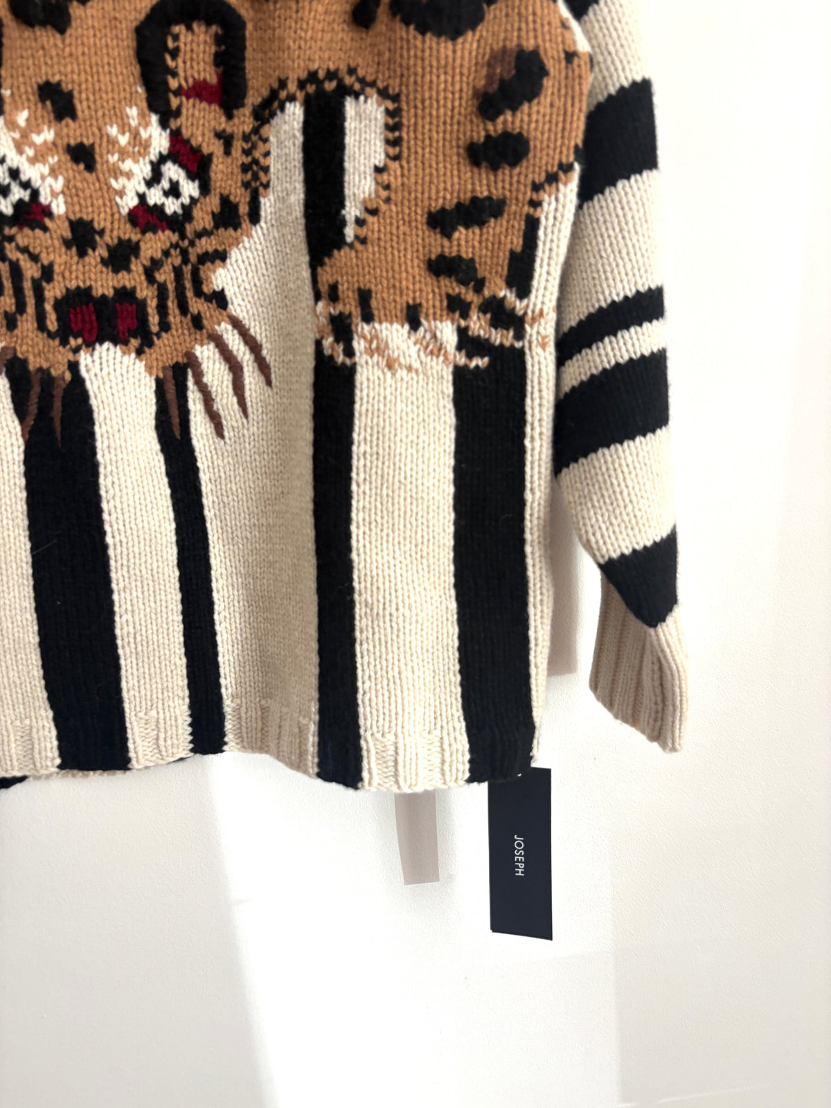 New With Tags Joseph Leopard High Neck Jumper S