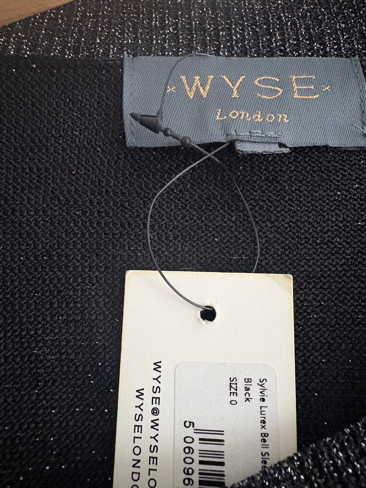New With Tags Wyse Sylvie Lurex Bell Sleeve Jumper XS