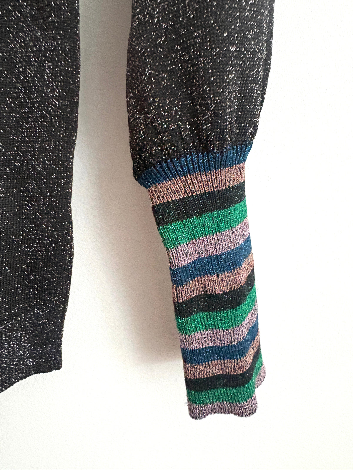 New With Tags Wyse Sylvie Lurex Bell Sleeve Jumper XS