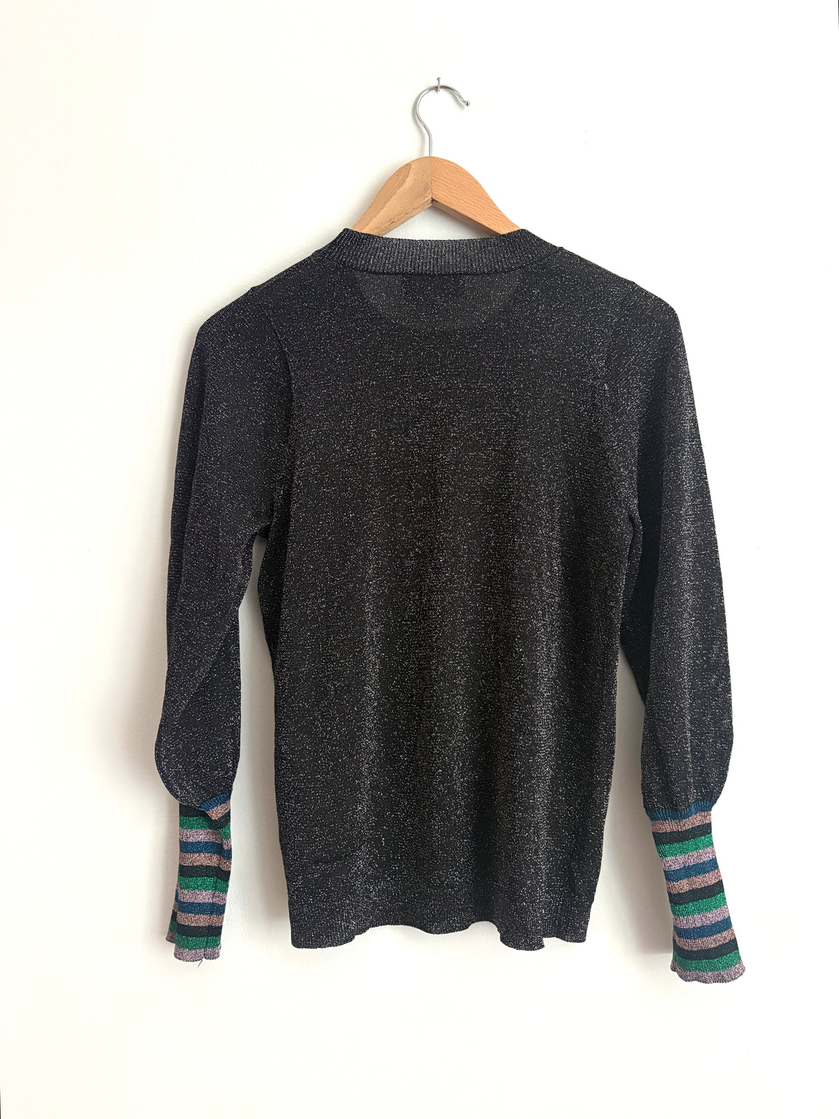 New With Tags Wyse Sylvie Lurex Bell Sleeve Jumper XS