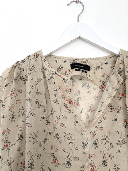 Isabel Marant Floral Silk Blouse UK 8