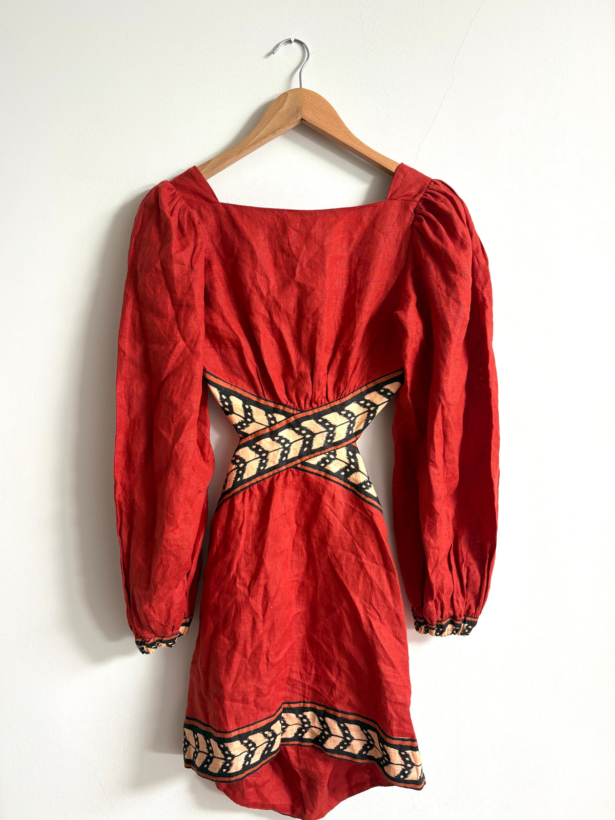 Johanna Ortiz Time gone by Linen Mini Dress UK 4