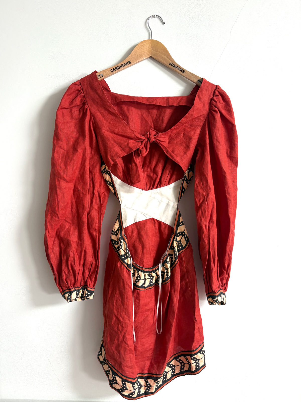 Johanna Ortiz Time Gone By Linen Mini Dress UK 4