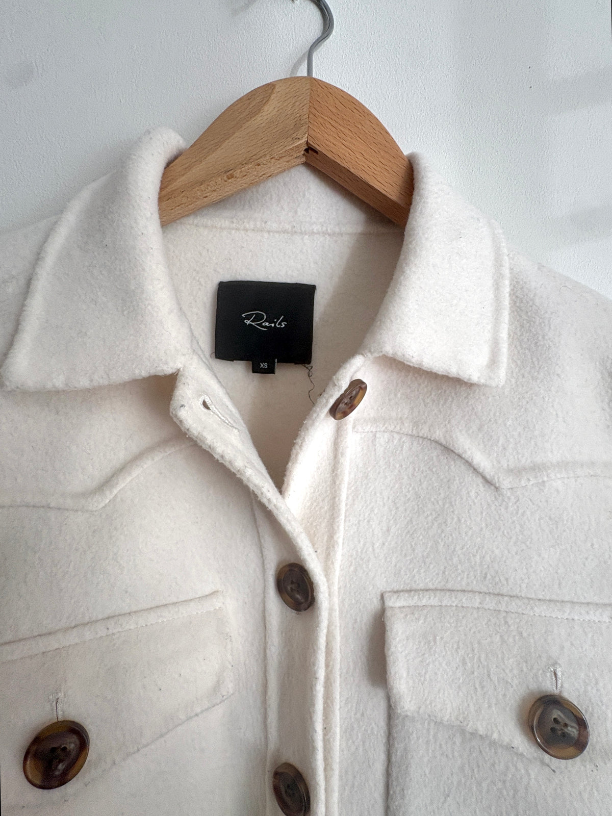 Rails Boxy Fit Cream Chico Petite Jacket XS