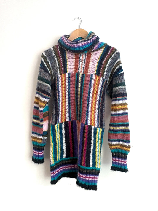 Joseph Wool Patchwork Poloneck Jumper