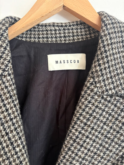 Masscob Grey Houndstooth Coat UK 8