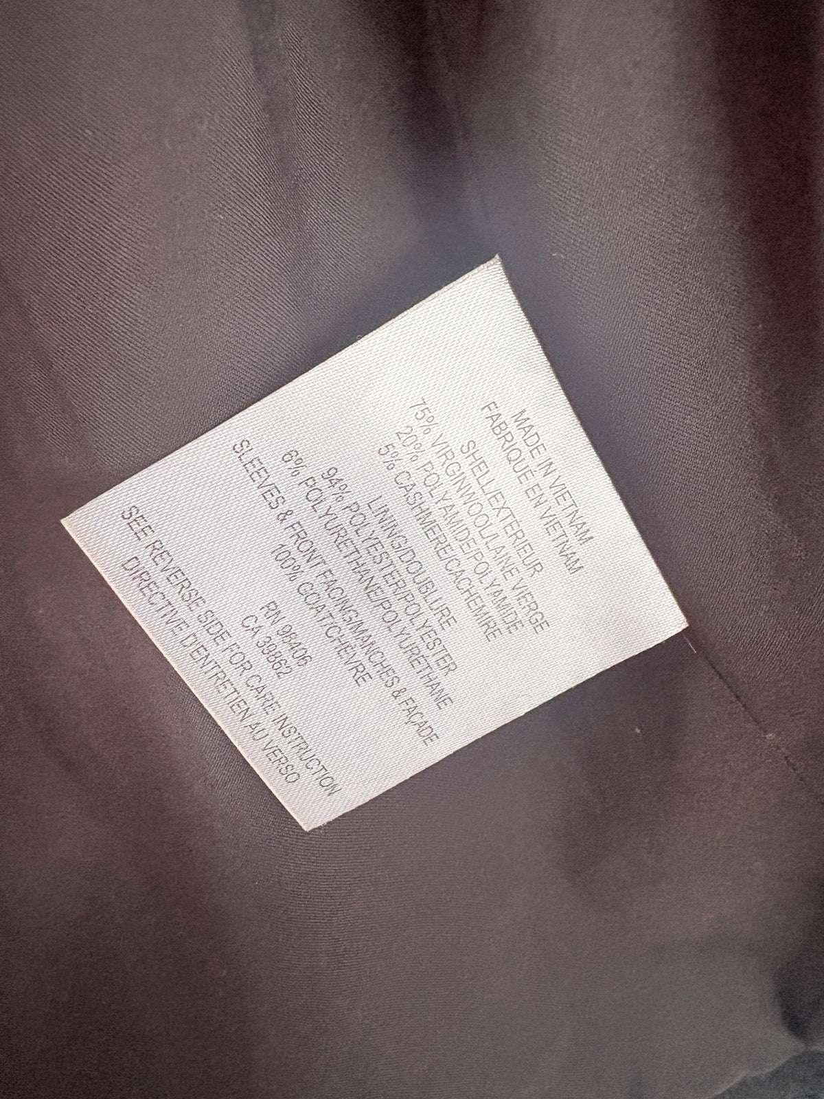 Theory Leather & Wool Coat UK 6