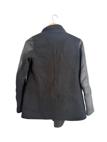 Theory Leather & Wool Coat UK 6