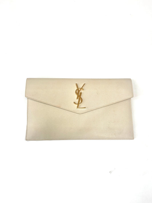 Yves Saint Laurent Uptown Pouch in Beige