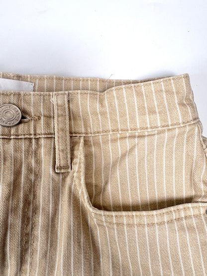 Frame le Jane Crop Striped High Rise Straight Leg Jeans 25"
