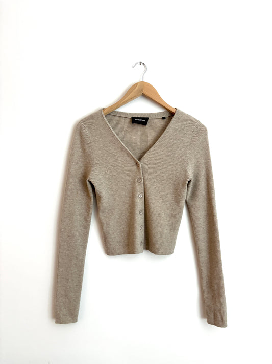 The Kooples Oatmeal wool and Cashmere Cardigan S
