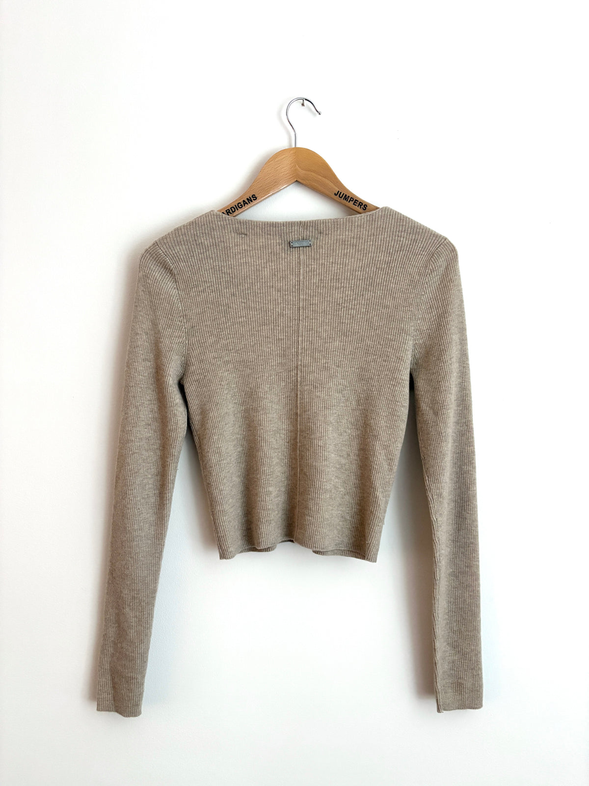 The Kooples Oatmeal Wool & Cashmere Cardigan S