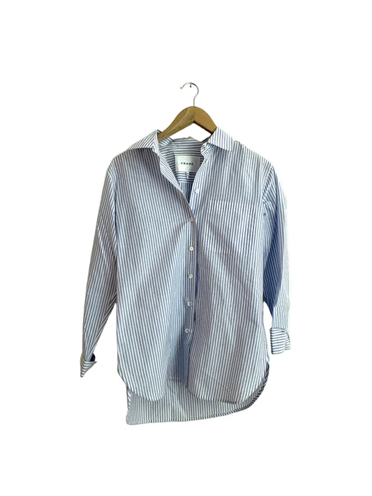 Frame Blue Striped Cotton Shirt