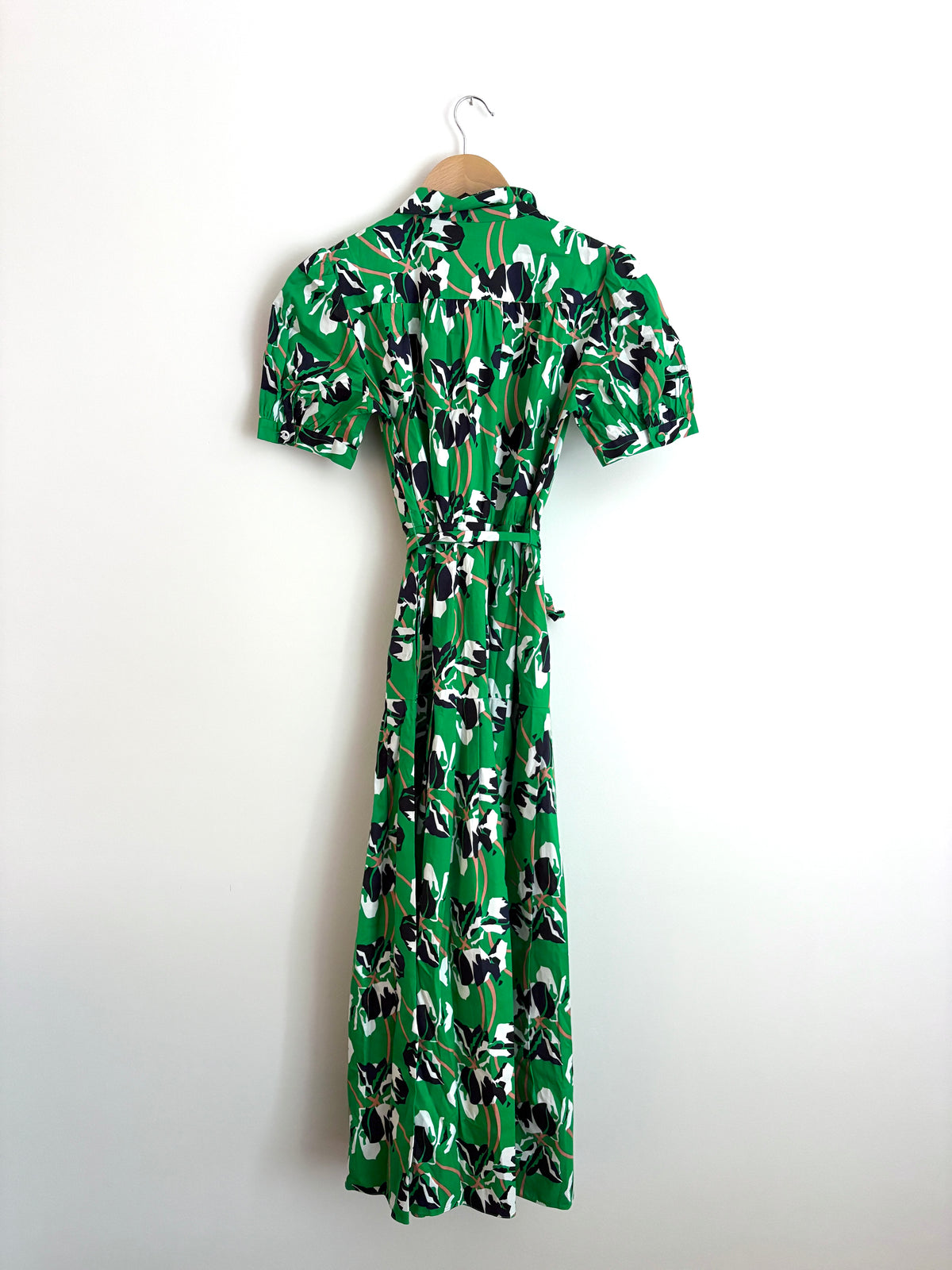 Diane Von Furstenberg Jonah Printed Cotton Maxi Dress UK 10