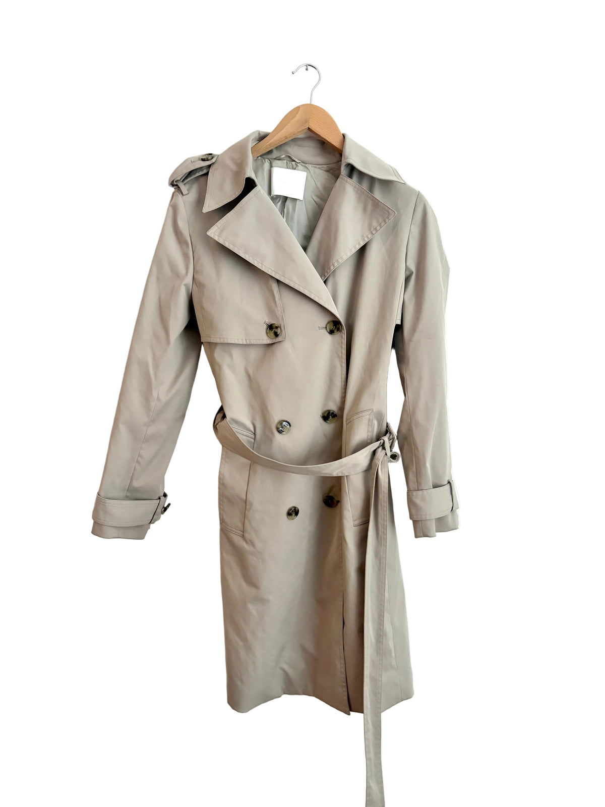 Hugo Boss beige classic double breasted trench coat
