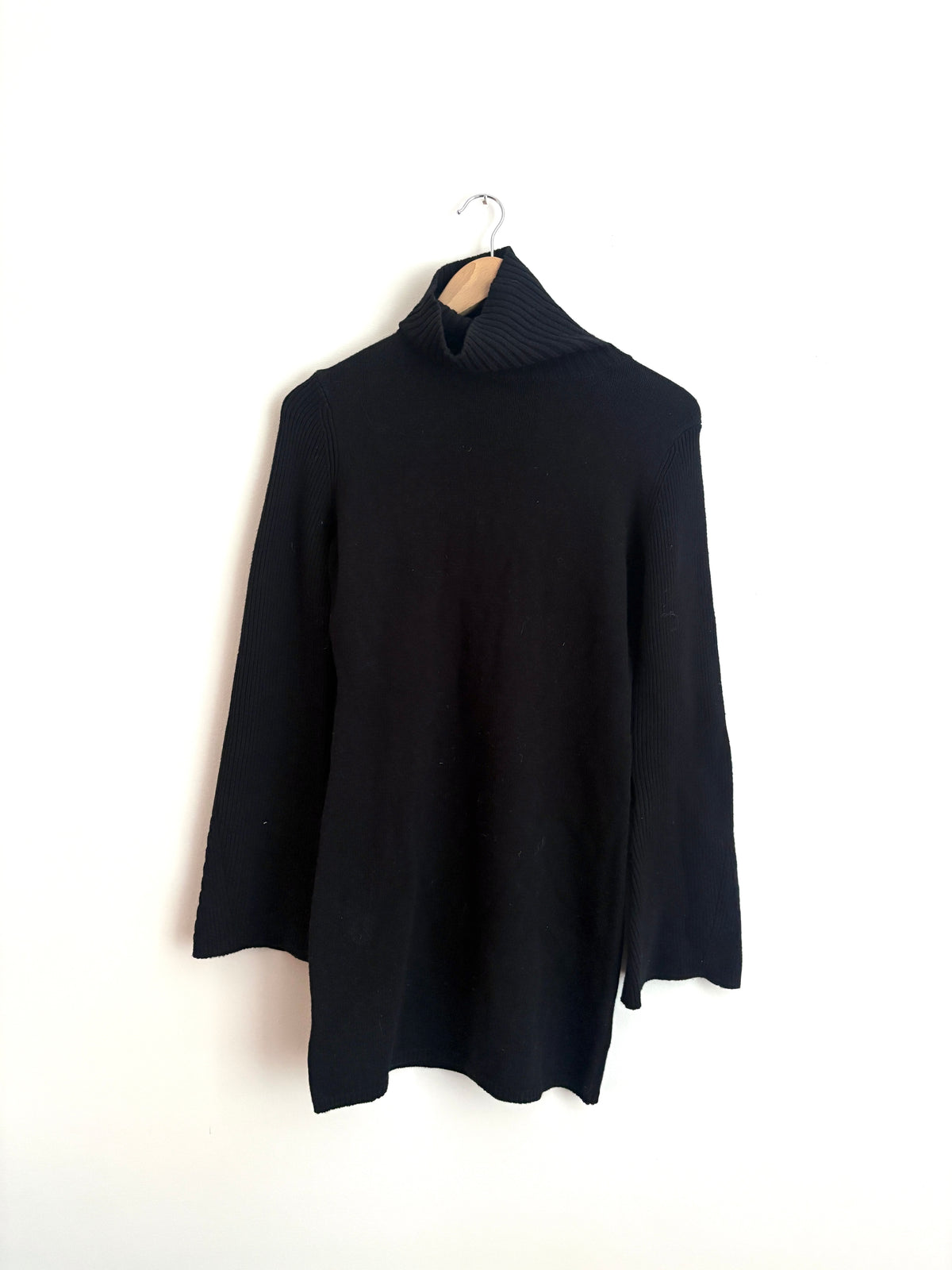 Rouje Black Knit Poloneck Dress UK 10