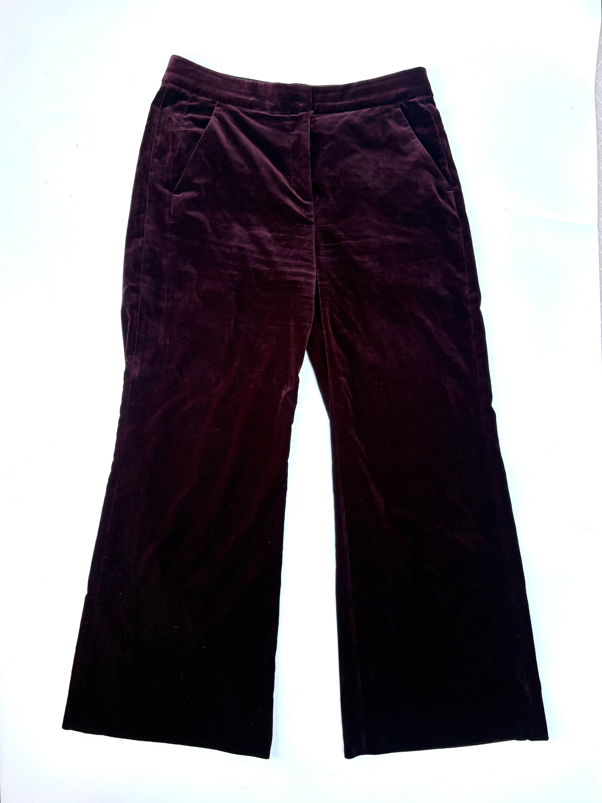 Me+Em Burgundy Velvet Evening Jacket and Trousers UK 14