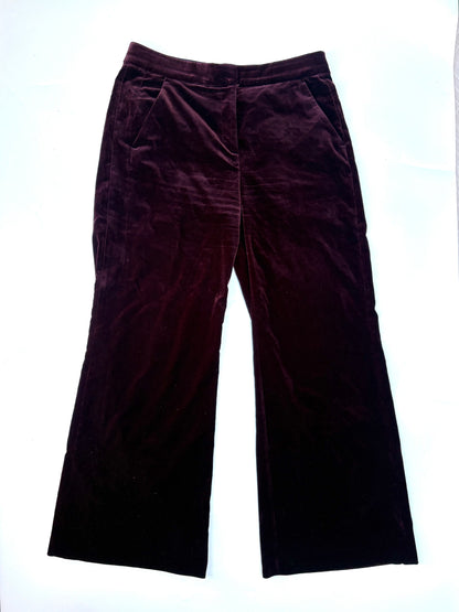 Me+Em Burgundy Velvet Evening Jacket and Trousers UK 14
