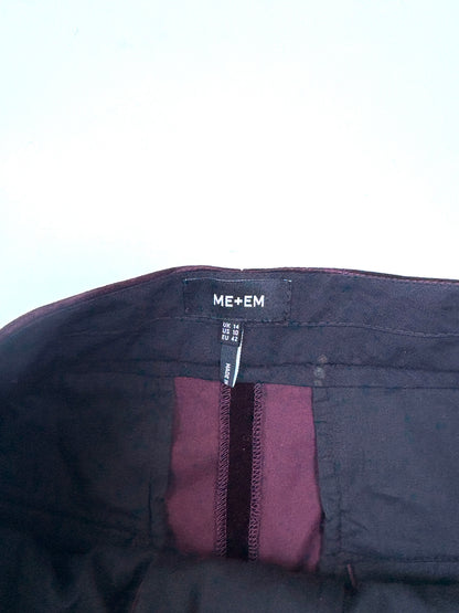 Me+Em Burgundy Velvet Evening Jacket and Trousers UK 14