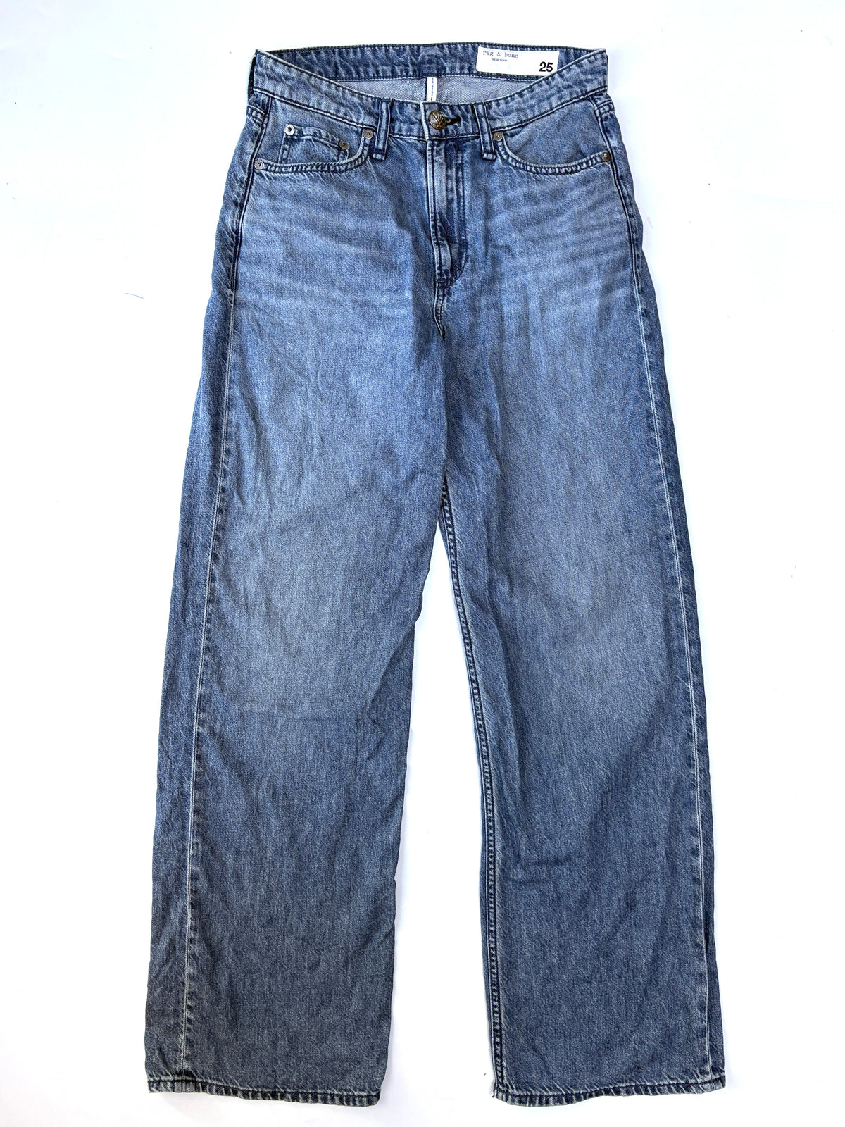 Rag & Bone 5 Pocket Wide Leg Jeans 25"