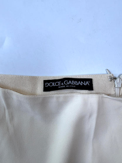 Dolce & Gabbana Cream Pencil Skirt UK 10