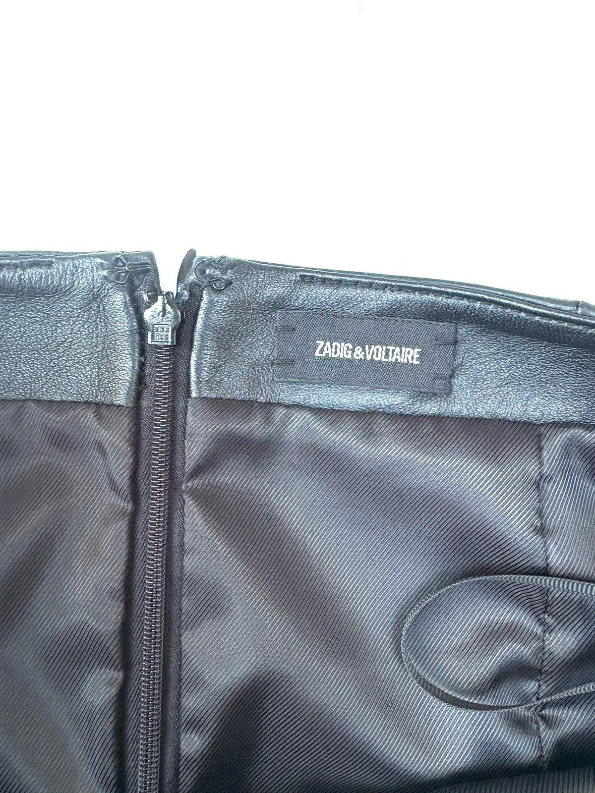 Zadig & Voltaire Mini Leather Skirt UK 12
