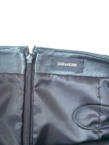 Zadig & Voltaire Mini Leather Skirt UK 12