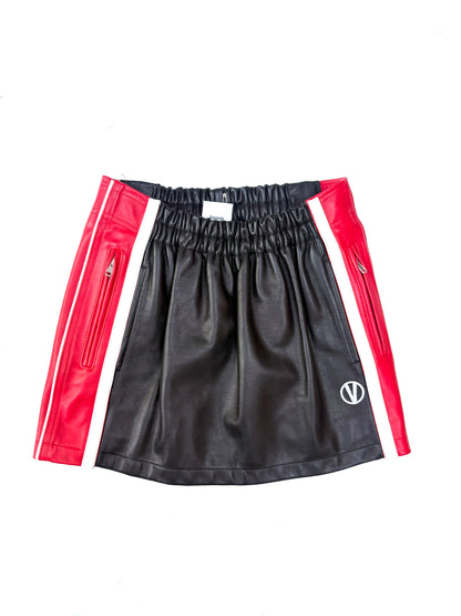 Vetements Leather Tracksuit Skirt